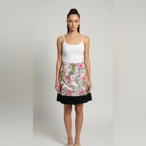 Vintage Y2K Eyeshadow retro floral skirt sz 9 boho hippie stretch